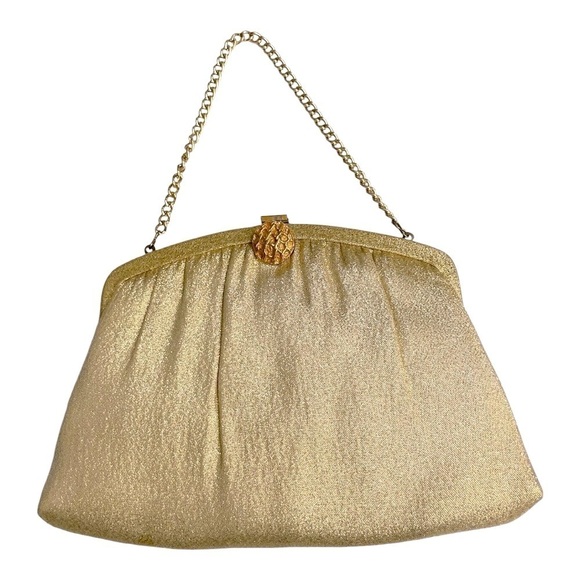 HL Handbags - Vintage HL USA Gold Clutch Handbag